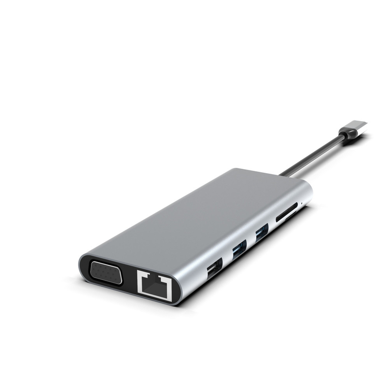 9 イン 1 100WUSB C ハブ 4k 60hz Hdmi カードリーダー PD USB 3.0/2.0 ギガビット イーサネット USB C ドック