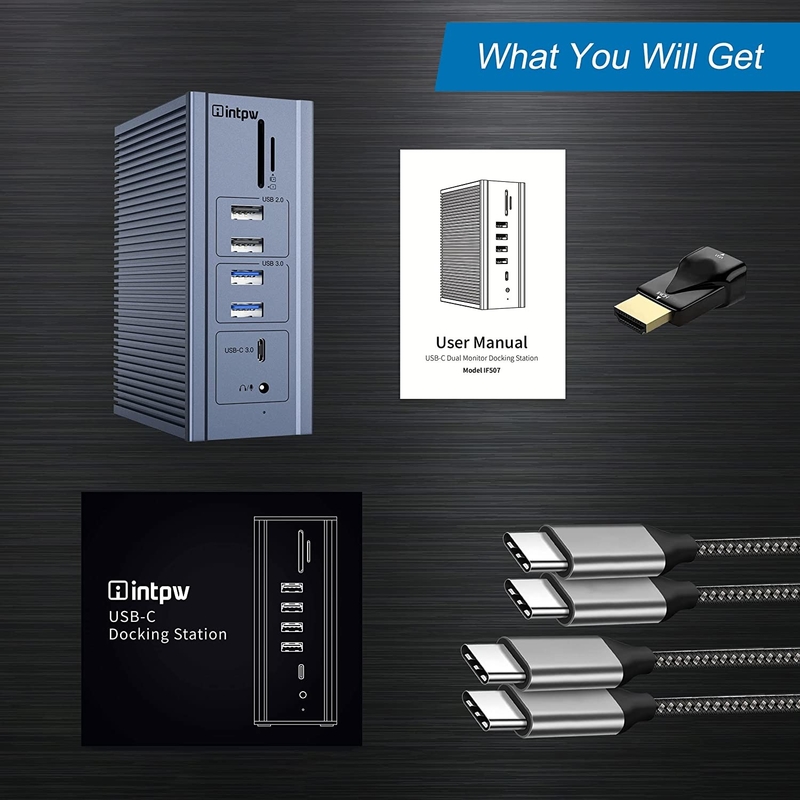 16 イン 1 ギガビット イーサネット ドッキング ステーション HDMI USB C 4K ビデオ アウトプット ディスプレイ リンク