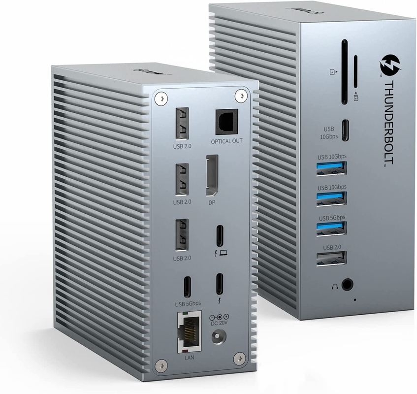 Usb C ドック Hdmi 4k 60hz 16イン1 ドッキングステーション プラグアンドプレイ コンビニ 銀色