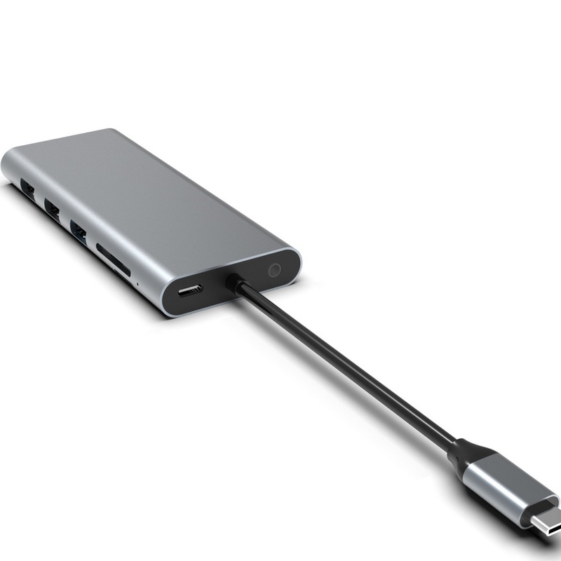Type C USB ハブ イーサネット ドッキング ステーション Macbook 接続性を拡張 ラップトップ用のグレー