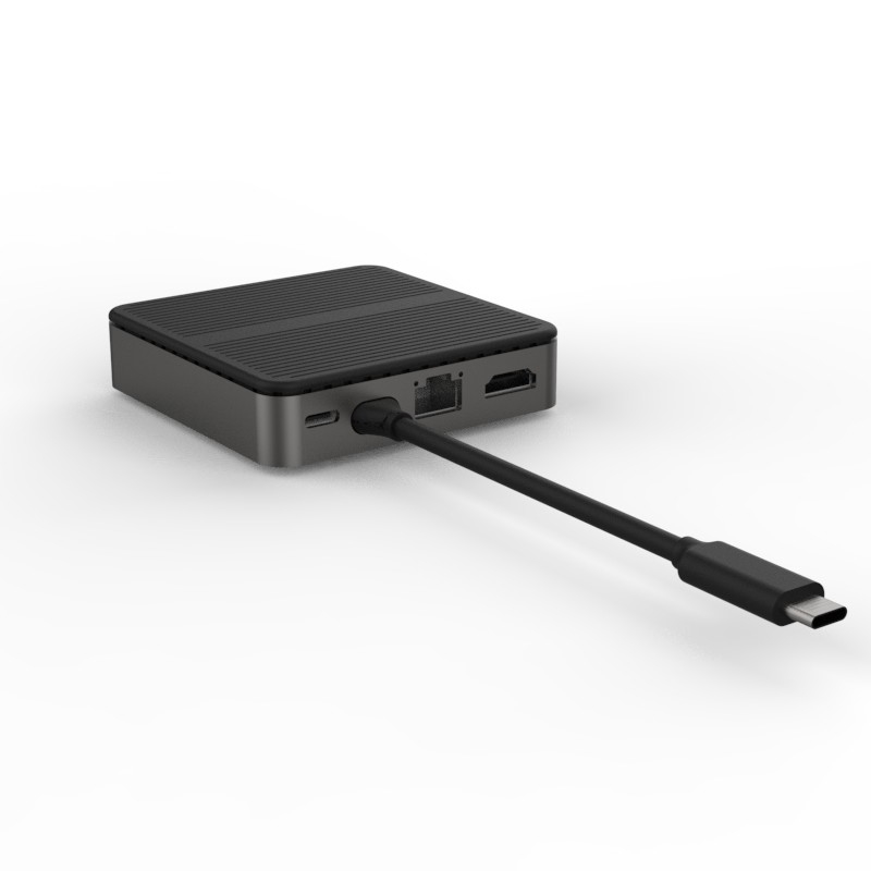 Type C Square 9 In 1 USB C HUB HD 4K Type C ドック RJ45 PD 100W 3xUSB 3.0 ドッキングスタ