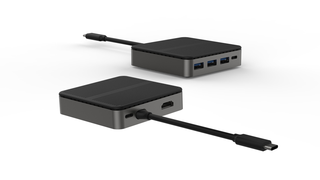 Square 6 In 1 デュアルHD 4K Type C ドック RJ45 PD 100W SD TF 3xUSB 3.0 ドッキング Hdmi ハブ Usb C A
