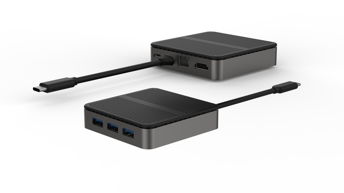 Type C Square 9 In 1 USB C HUB HD 4K Type C ドック RJ45 PD 100W 3xUSB 3.0 ドッキングスタ