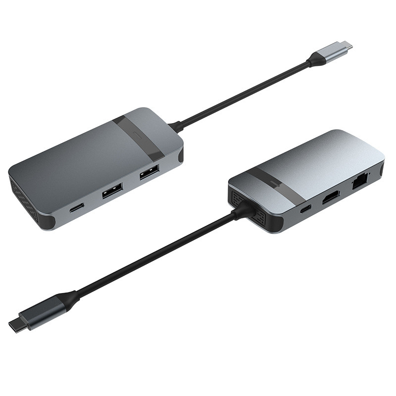 USB C アダプター イーサネット Hdmi PD 充電 USB-C ハブ 6 イン 1 タイプ C アダプター USB 3.0 2.0 PD 変換器