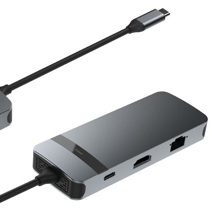 8 in 1 ドッキングステーション USB C ハブ 4K HDMI RJ45 を搭載したプラグ&プレイ