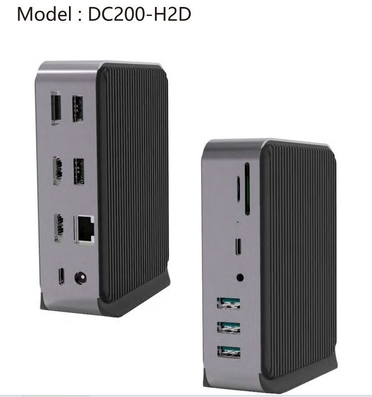 Gigabit Ethernet Usb C型ドッキングステーション 充電ハブ HDMI 4K 解像度 Macbook 用
