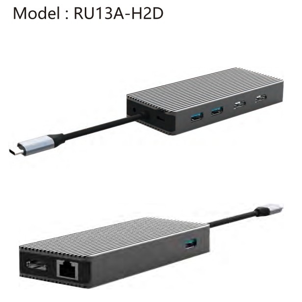 9 in 1 Gigabit Ethernet USB C ハブアダプタと4K HDMI DPポート