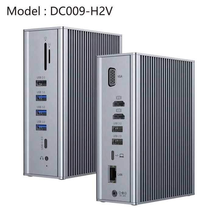ギガビット イーサネット Hdmi Usb C ドッキング ステーション デュアル ビデオ オーディオ ポート SD カード リーダー