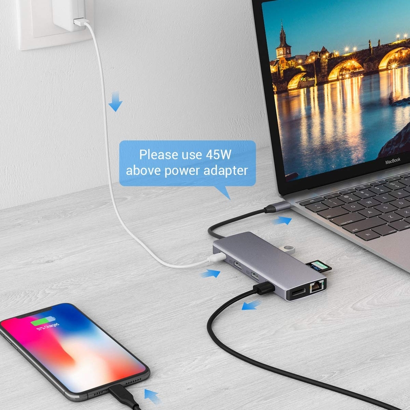 USB A型C HDMI Usb ハブ 5Gbps 転送速度と電源