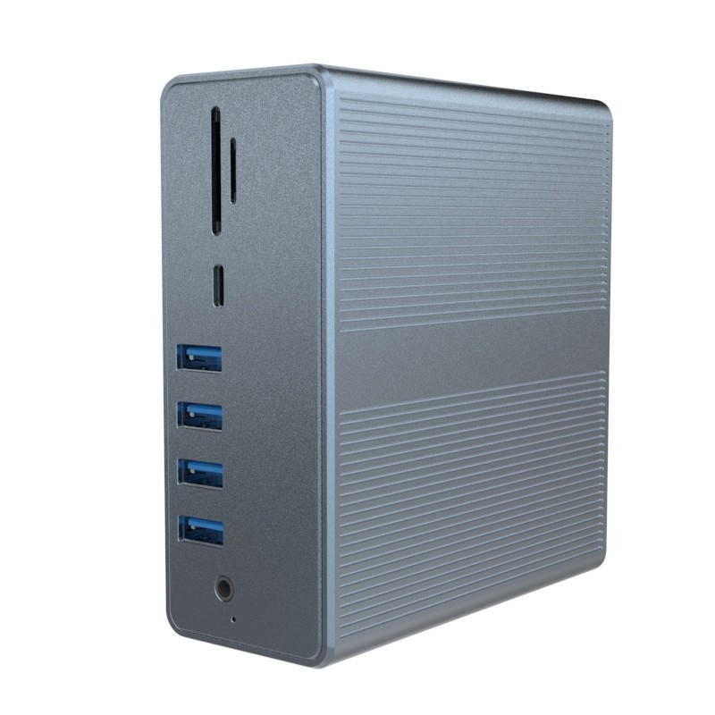 4k Thunderbolt 3 ドッキングステーション Macbook Pro USB C ラップトップ デュアルモニター 18イン1 ラップトップ ドック MacBook