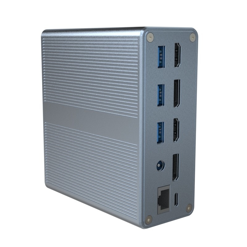 4k Thunderbolt 3 ドッキングステーション Macbook Pro USB C ラップトップ デュアルモニター 18イン1 ラップトップ ドック MacBook