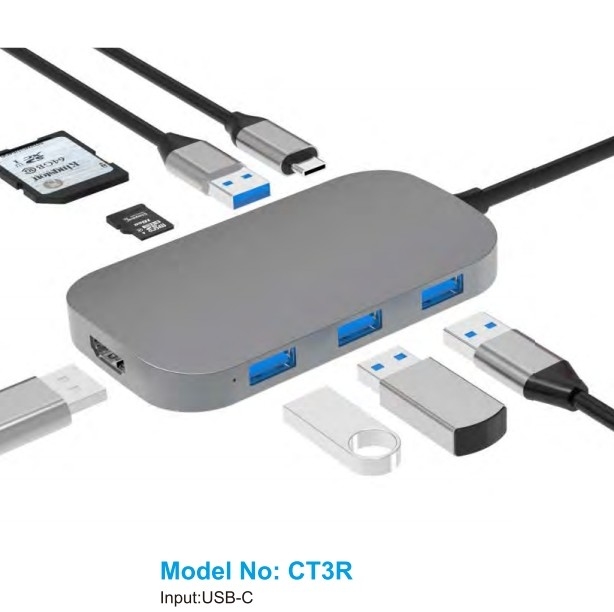 PDポート付きUSB Cハブ Windows MacOS用SDカードリーダー 10Gbpsデータ転送速度まで