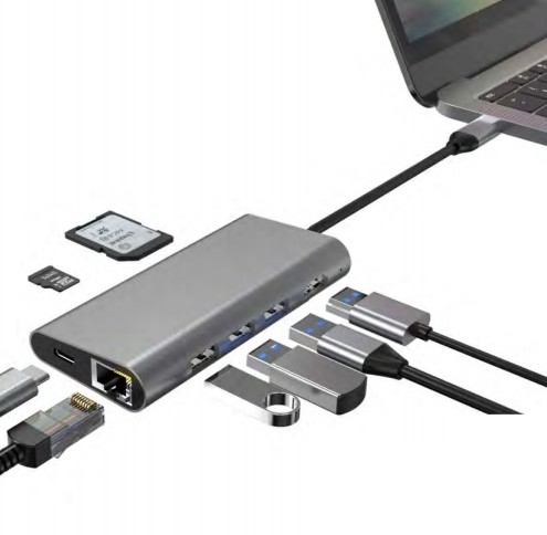 7 IN 1 ポータブル USB C ドッキングステーション HUB 4Kディスプレイ HDMI RJ45 macbook