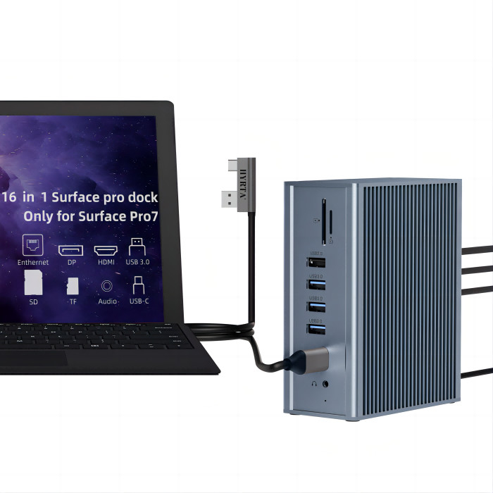 18ポート 雷電ドッキングステーション 2 HDMI 8K/4Kディスプレイ互換性のためのHDMIドックハブ