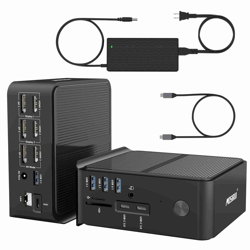 HDMI 4k 60hz Thunderbolt 3 モニター ギガビット イーサネット カードリーダーとオーディオ コンボ ジャック