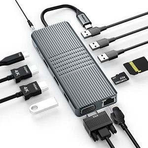 11 IN 2 USB C ハブ PD 3.0 HDMI ディスプレイリンク テクノロジー Surface Pro 7 ハブ ドッキング ステーション