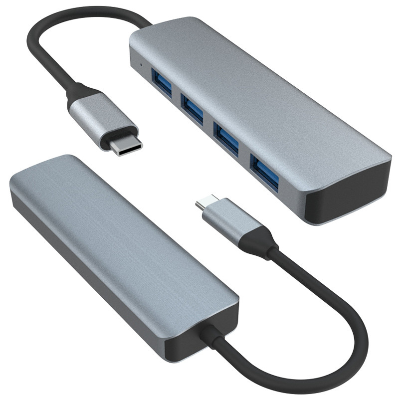 USB C から 4 ポート USB 3.0 ハブ 拡張ドック USB Type-C から 4 USB 3.0 HUB アルミ合金 5G 送信