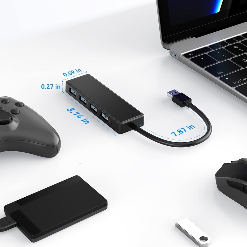 4 6 7 ポート USB 3.0 ハブ ラップトップ用 USB A スプリッタ 延長ケーブル付き USB C 電力ポート