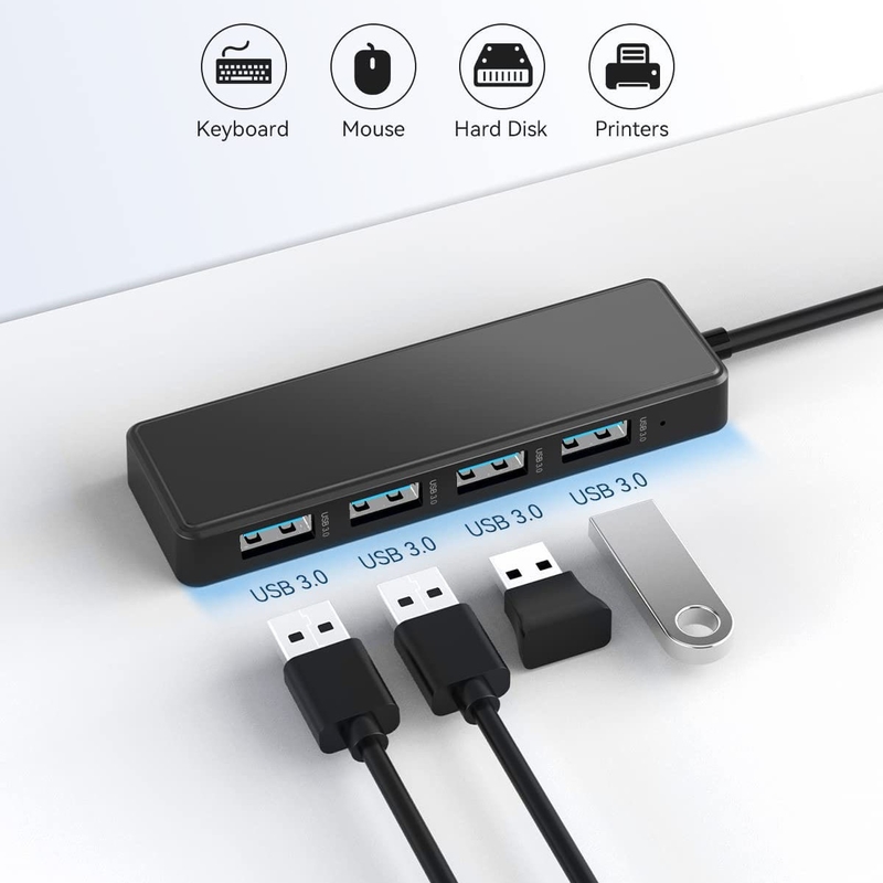 ラップトップ Usb A ハブ Type C 互換性 ブラック グレー ハブ 5Gbps データ転送 長ケーブル 長さ 電源