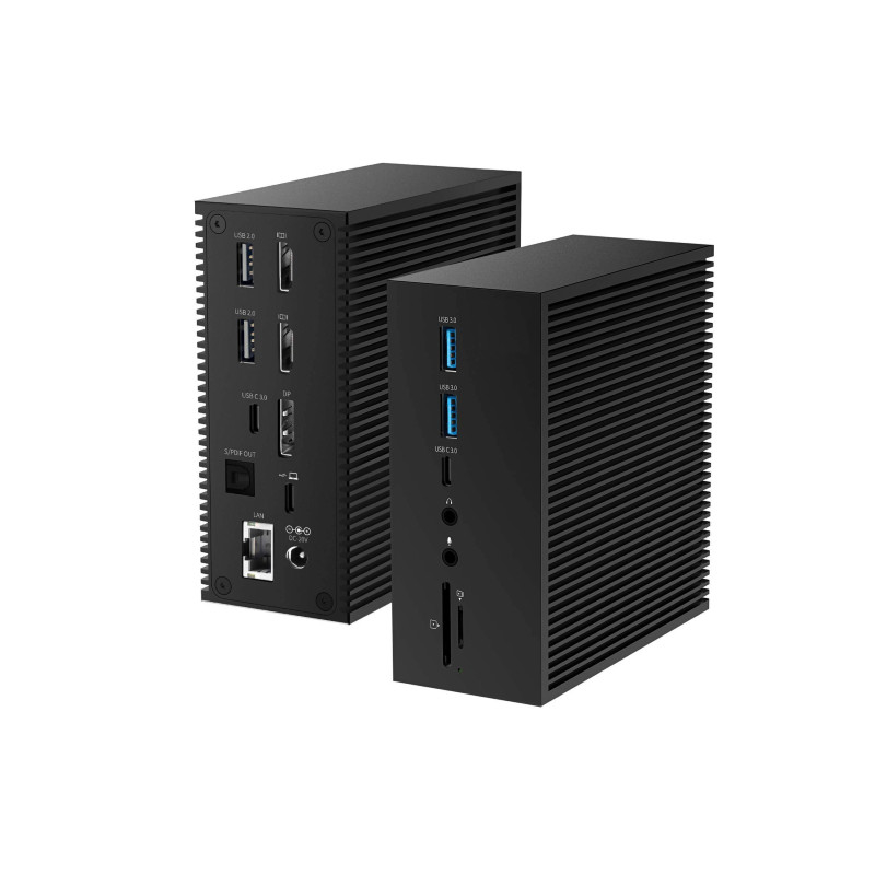 DisplayLink ドッキングステーション Macbook Pro デュアルモニター M1/M2 Windows 15 In 1 USB C 3.0 ノートパソコン