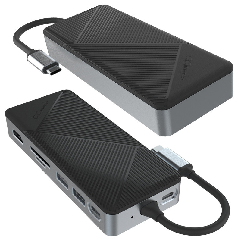 USB C ディスプレイリンク ドッキング ステーション 10Gbps USB 3.2 Gen2 M.2 NVMe/SATA SSD Reader