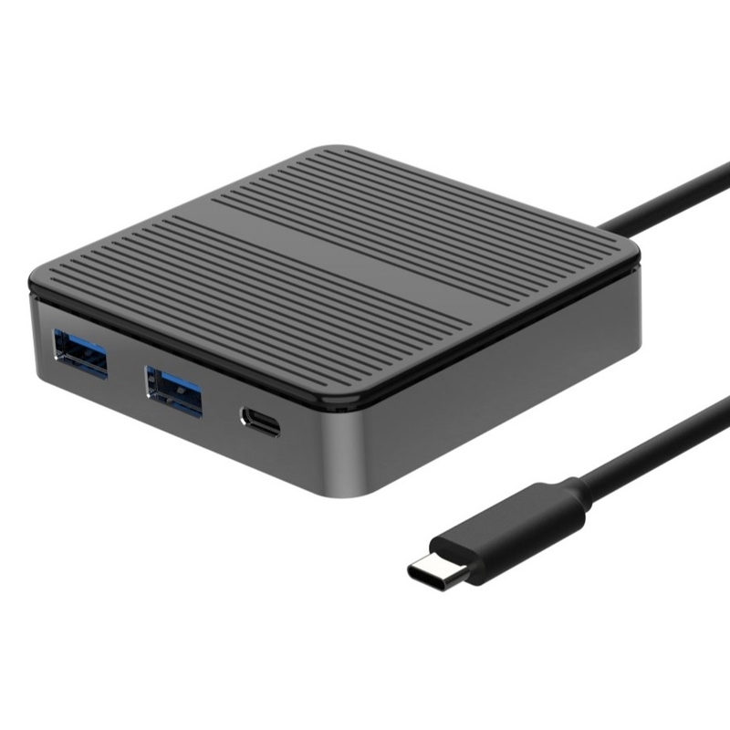 スクエアブラック USB C から USB アダプター Mac 6 In 1 Usb C から Usb A ハブ アダプター OTG アダプター