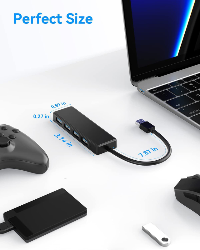 4ポート USB C ハブ アダプター USB 3.0 ハブ 超スリム ポータブル データ ハブ 適用データ転送