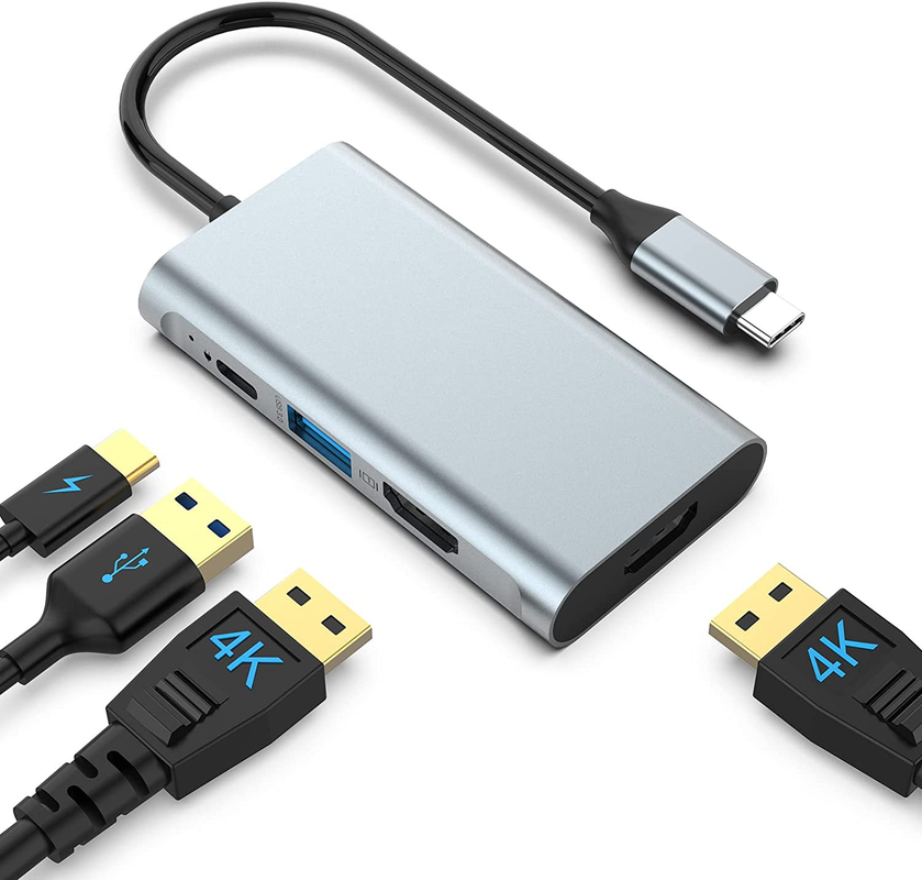 4 イン 1 USB C アダプタ USB3.0 テンダー ポートへのダブル HDMI