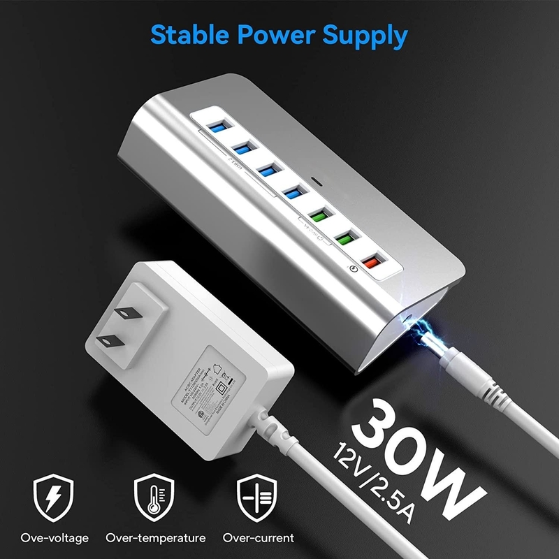 USB C アダプタ 3.2 ハブ 2世代 USB C から USB マルチポート アダプタ 30W パワー ラップトップ