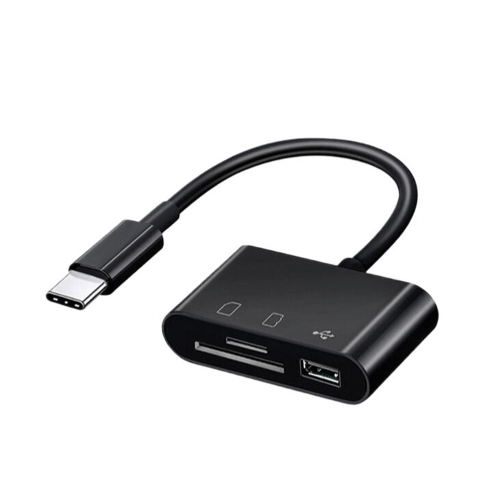 Macbook USB C SDカードリーダー SDカードアダプタ メモリーカードリーダー SD MicroSD USB 3ポート付き iPhone