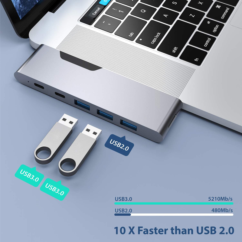 8 イン 1 ドック ステーション デュアル USB C パワー アダプター ハブ カードリーダー プロ パッド 変換 USB ハブ Mac 用