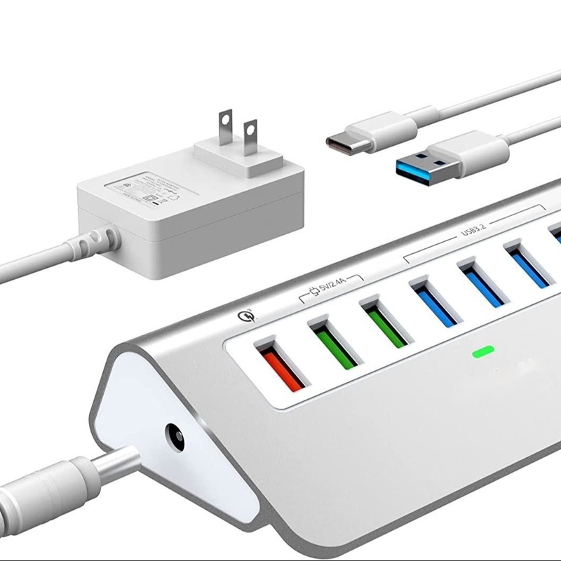 USBタイプCからイーサネット アダプター 14 USBポート 1000 Mbit/s ギガビット RJ45 LAN ハブ