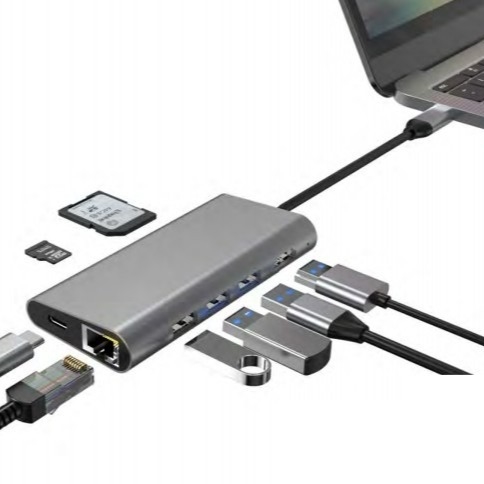 便利な銀色USB Cドッキングステーション,ディスプレイリンクICとUSB 3.0ポート