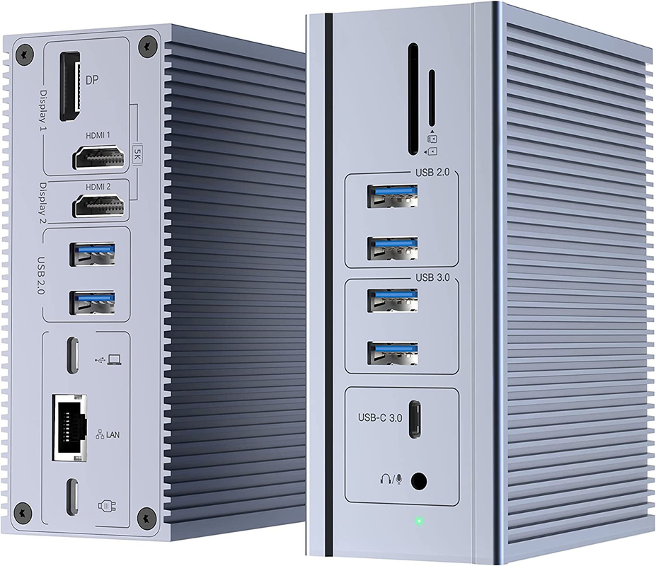 16 イン 1 雷4 ドッキングステーション デュアルモニター 4K 60HZ MacBook Windows USB HUB