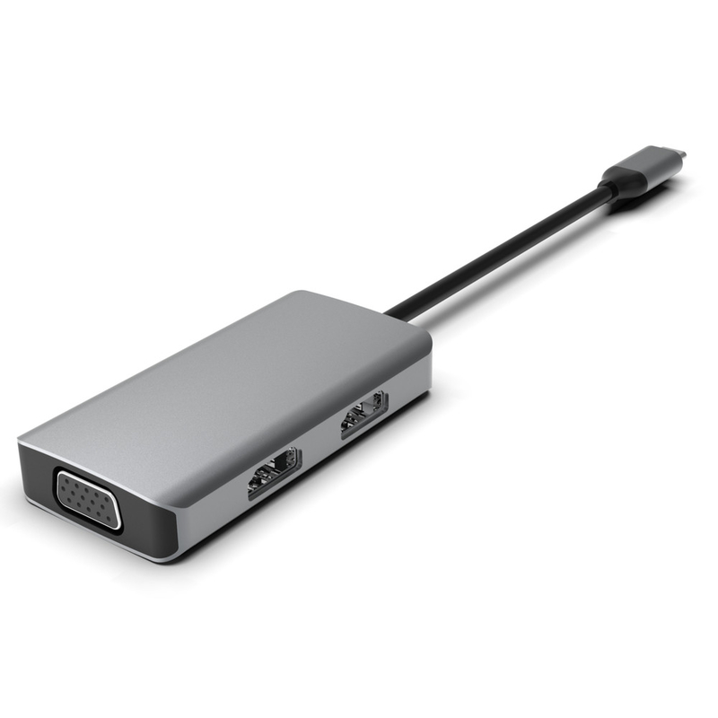 便利な銀色USB Cドッキングステーション,ディスプレイリンクICとUSB 3.0ポート