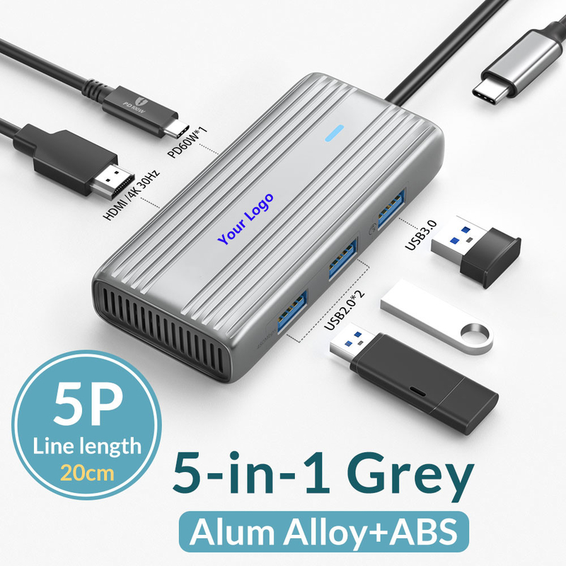 USB 3.1 10 イン 1 型C マルチポートドッキングステーション ハブ,ギガビットイーサネットと4K HD HDMI