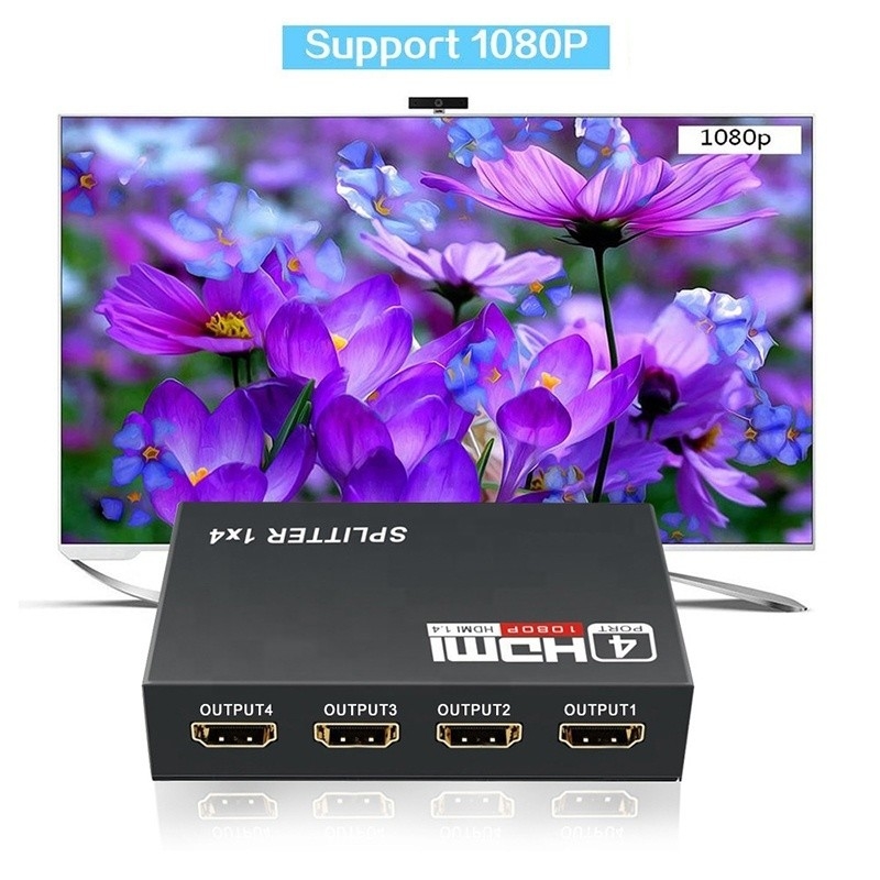 プロのHDMIスプリッタ 1x4 フルHD 3D 1080P 4ポート変換機