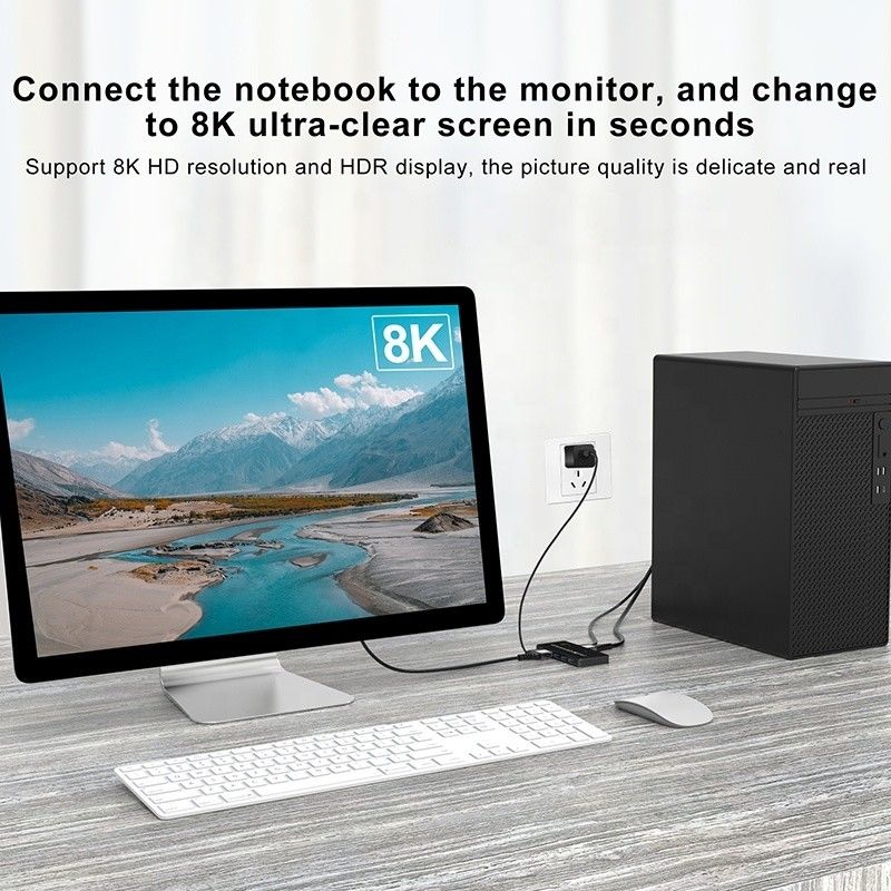 2 ポート HDMI 2.1 USB 3.0 の KVM スイッチ 2 入力 1 出力 LED インディケーター 女性 女性