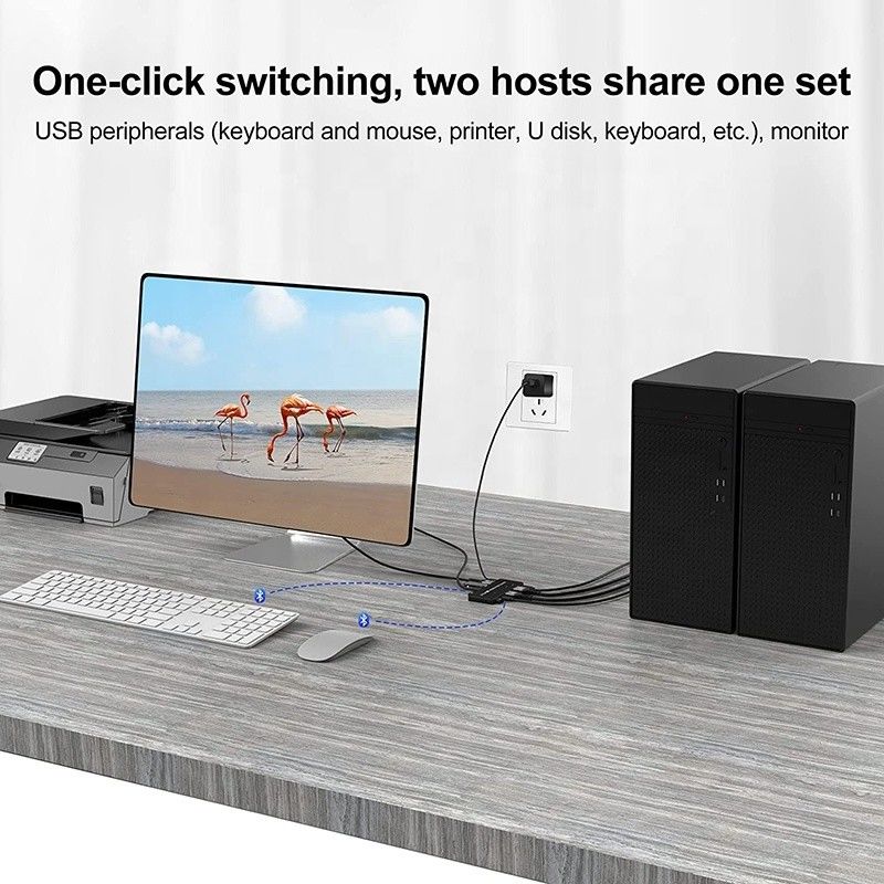 2 ポート HDMI 2.1 USB 3.0 の KVM スイッチ 2 入力 1 出力 LED インディケーター 女性 女性