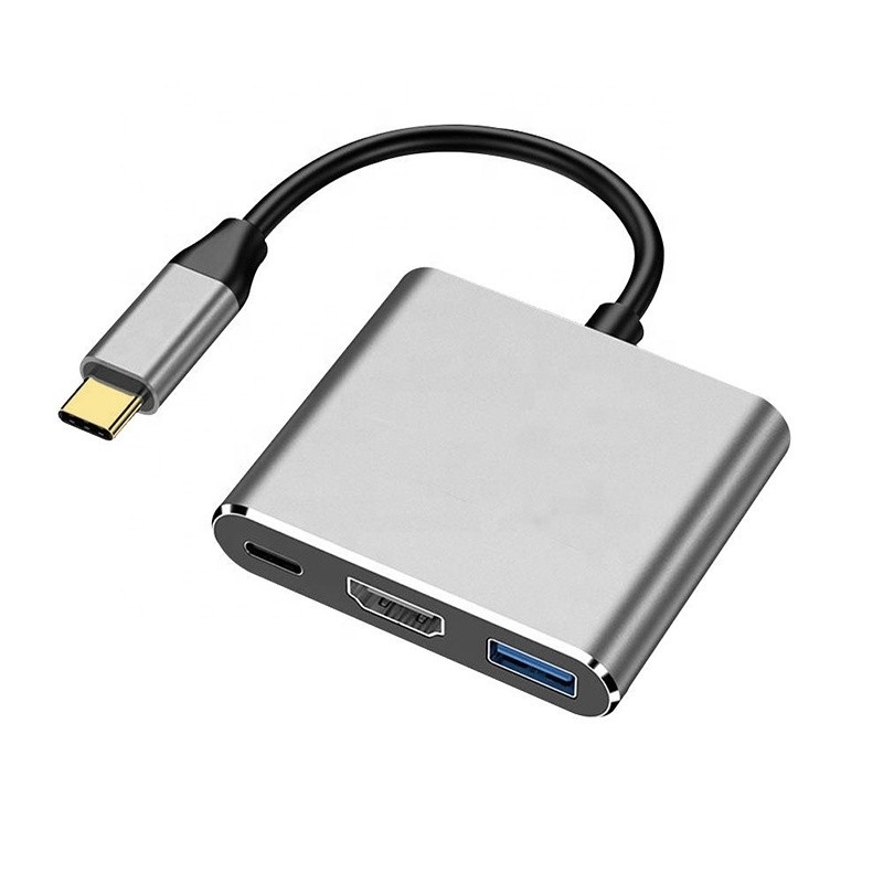 3イン1 USB CタイプC多機能ハブからUSB-CPD HDMI USB 3.0アダプター変換ケーブル
