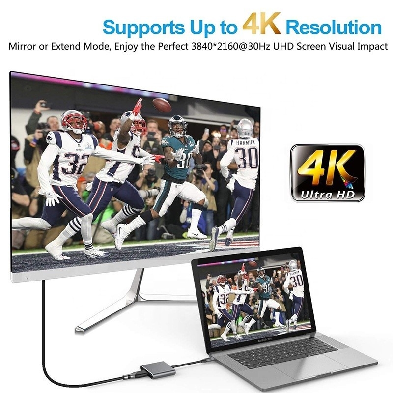 3イン1 USB CタイプC多機能ハブからUSB-CPD HDMI USB 3.0アダプター変換ケーブル