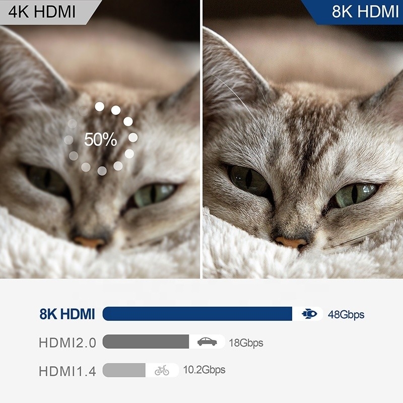8K HDMI スイッチ 3 イン 1 アウト サポート 3 HDMI 入力 8K 60Hz 4K 120Hz 先進技術
