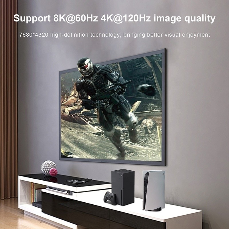 8K HDMI スイッチ 3 イン 1 アウト サポート 3 HDMI 入力 8K 60Hz 4K 120Hz 先進技術