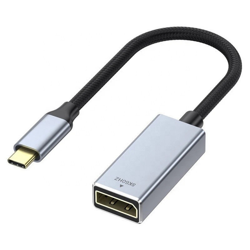 PVCジャケット 男性/女性 USB CタイプCからディスプレイポート 8K 60Hzビデオ・オーディオのディスプレイアダプターケーブル