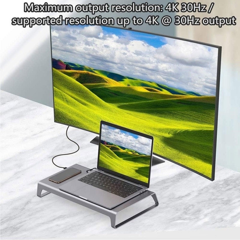 TYPE-C 男性 11 イン 1 ハブ パソコン ラップトップ ドッキング ステーション アダプタ 1000Mbps RJ45 と USB-C PD