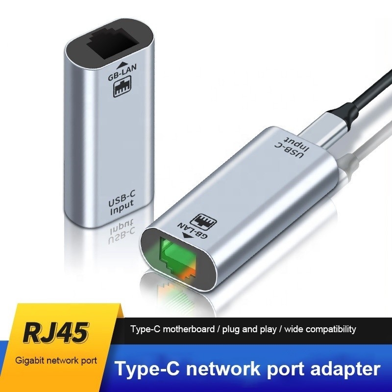 USB C 女性からイーサネットポート アダプター 10/100/1000 Mbps 速度 急速なネットワーク接続