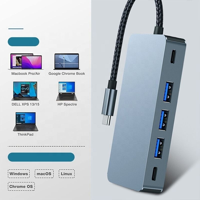 4K 30Hz デュアルHDMI USB 3.0 アダプター ドッキングステーション 7 イン 1 マルチポート USB Cタイプ C ハブ