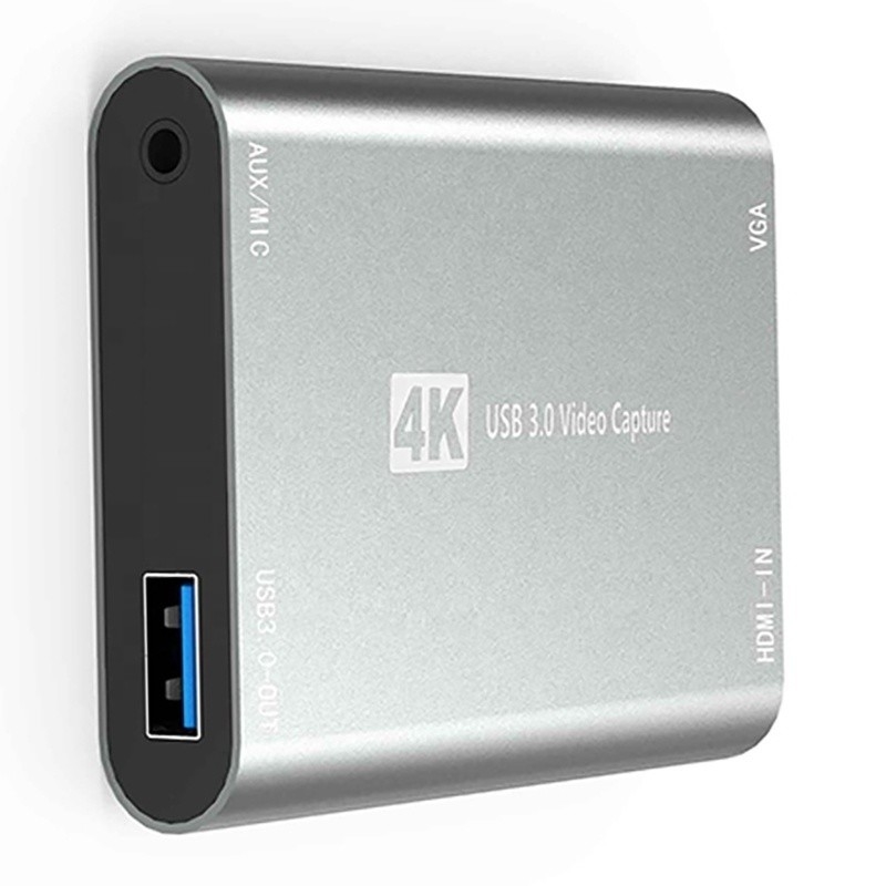 USB 3.0 HDMI ビデオキャプチャ DVR カードボックス マイク付き VGA ループアウト