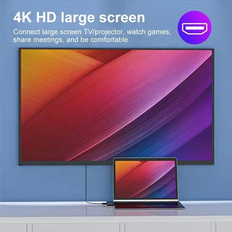 USB CタイプC 7イン1 多ポートドックハブアダプタ HDMI USB 3.0 USB 2.0 SD/TF PD出力