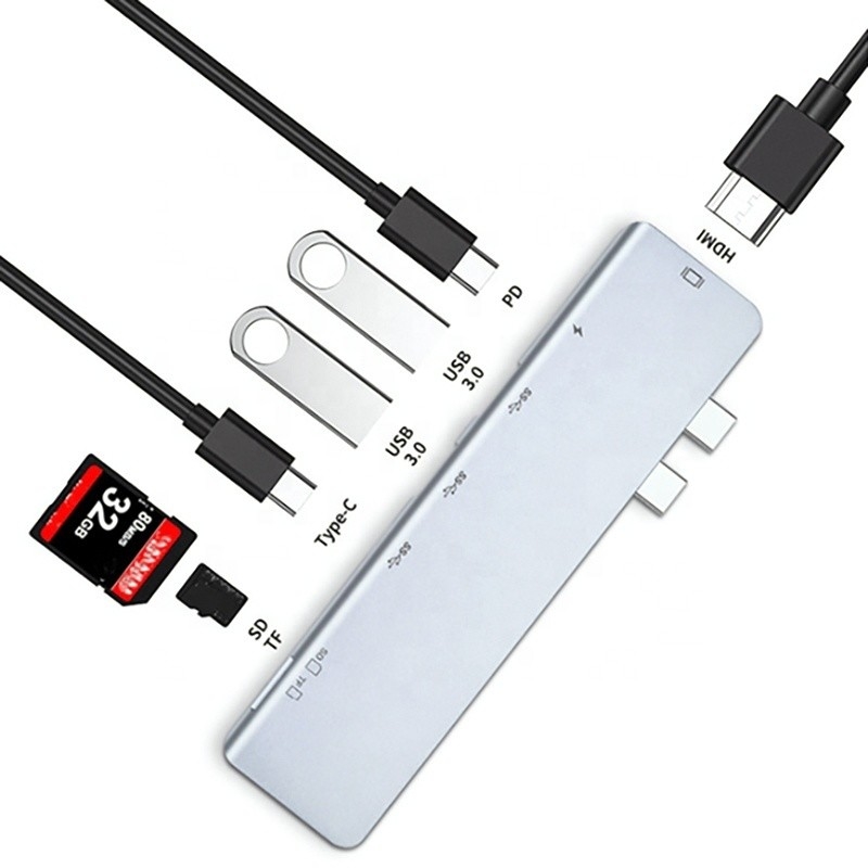 USB Cタイプ C 4K 30Hz HDMI USB 3.0 TF SD アダプター ハブ ドッキングステーション Macbook Pro